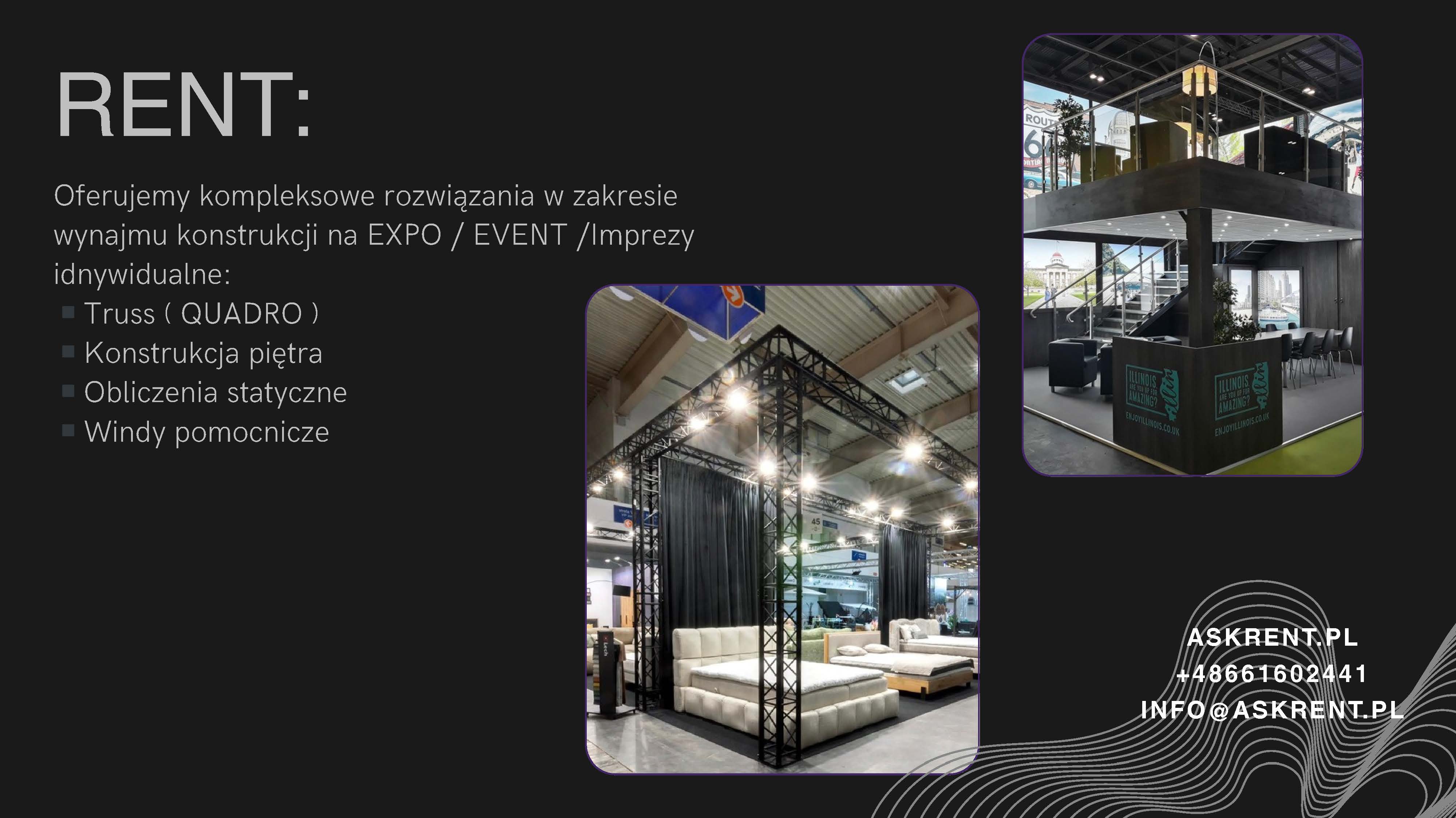 Realizacje ASKRENT - stoiska targowe z piętrami